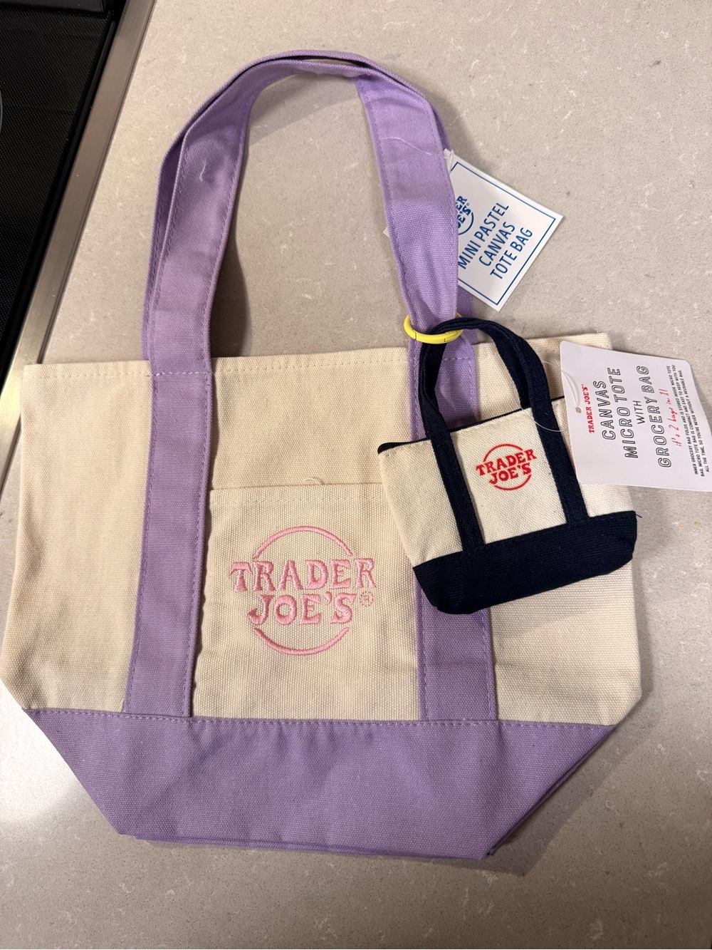 Trader Joe’s Mini Lavender Tote Bag